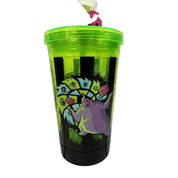 Disney Parks DCA Oogie Boogie Bash 2022 Light Up Drink Tumbler Cup Dice Straw - Picture 2 of 5